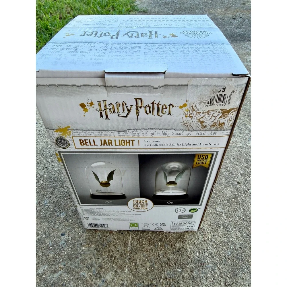 Harry Potter Golden Snitch Bell Jar Light Paladone USB Powered Touch Lamp NEW
